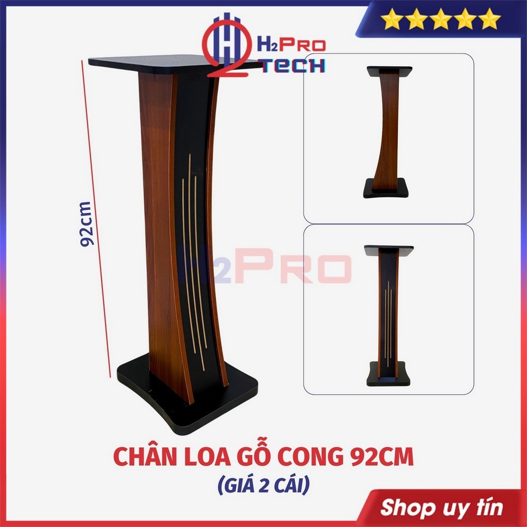 Chân Loa Gỗ Bookshelf ( Giá 2 Cái ), Chân Loa Đứng H2Pro Cao Cấp Chịu Tải 60Kg,Gỗ MDF Cắt CNC -H2pro