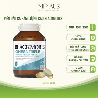 Viên Uống Dầu Cá Hàm Lượng Cao, Hỗ Trợ Tim Mạch Và Xương Khớp - Blackmores Omega Triple Super Strength Fish Oil