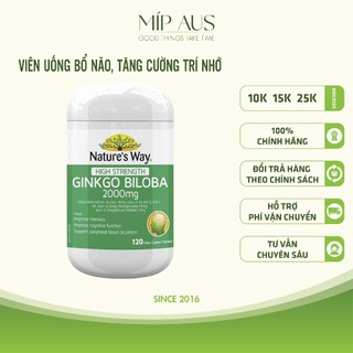 Viên bổ não, tăng cường trí nhớ - nature's way ginkgo biloba 2000 120 viên