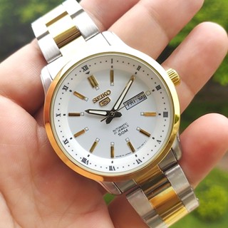 Đồng hồ cơ automatic SEIKO dây thép đúc máy Nhật phong thủy