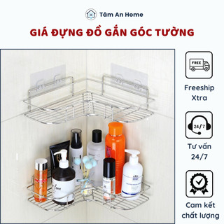 Giá Đựng Đồ Tam Giác Gắn Góc Tường Nhà Tắm Nhà Bếp