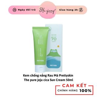 Kem Dưỡng Da Rau Má Pretty Skin The Pure Jeju Cica 70 Cream 50ml Làm sáng da và giúp da đàn hồi, khỏe mạnh (dạng tuýp)