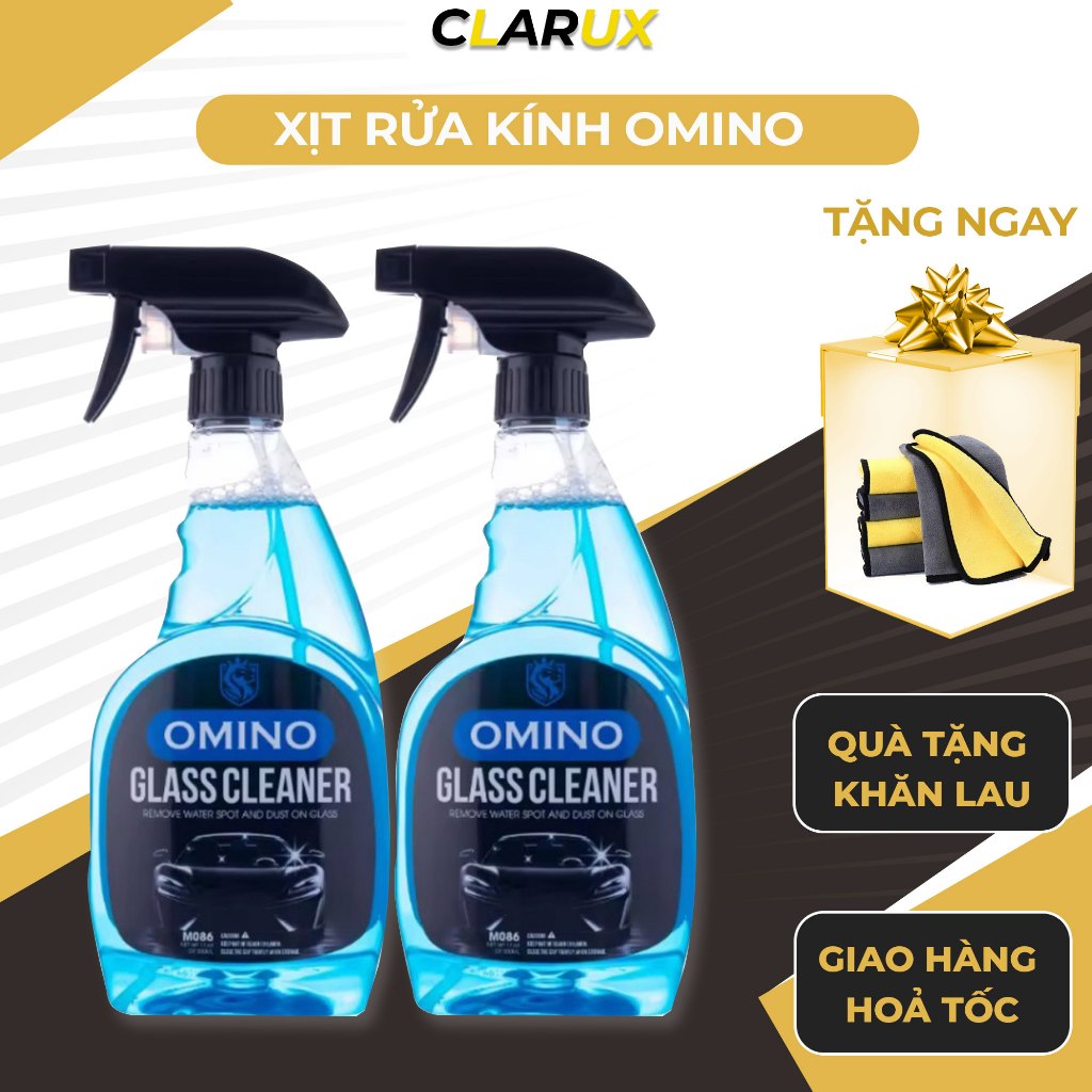 Xịt rửa kính xe ô tô OMINO Làm sạch vết bẩn kính, gương xe, Omino M086