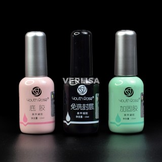 Bộ Ba Top + Base + Cứng Móng Hoa Hồng Youth Rose 15ml Chính Hãng