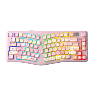 Bàn phím cơ leobog a75 alice keycap mèo không dây