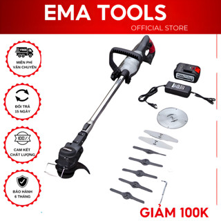 Máy cắt cỏ pin Hitachi, máy phát cỏ cầm tay tặng bộ 8 lưỡi cắt