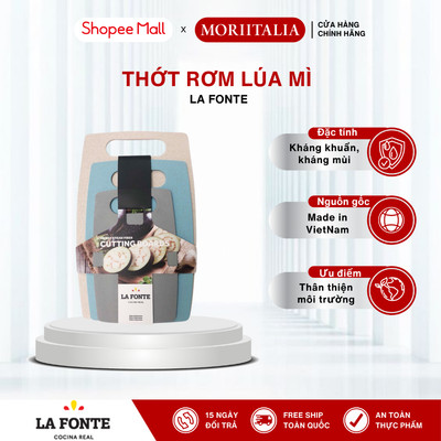 Bộ 3 Thớt rơm lúa mì La Fonte hai mặt đa năng Moriitalia 000945