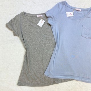 Basic top| Áo thun nữ cổ tim có túi| Chất Cotton lụa freesize dưới 60kg