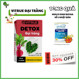 Detox đại tràng vitrue thải độc đại tràng và đường ruột, giảm táo bón, ngừa trĩ và ung thư đại tràng, vitrue