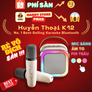 [GIÁ HỦY DIỆT] Loa Bluetooth Tặng 2 Mic Không Dây Mini Hát Karaoke Tại Nhà K12, Thay Đổi Giọng, Thời Trang, Dễ Sử Dụng