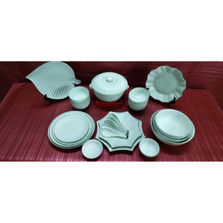 BỘ BÁT ĐĨA XANH NGỌC