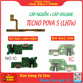 Cụm Nguồn ( on / off) , Cụm Âm lượng ( Volume) , Bo Sạc Zin Tecno Pova 5 (LH7n)