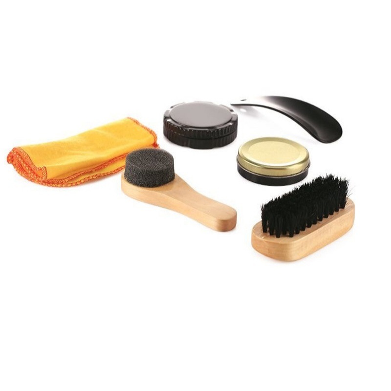 Bộ Xi Đánh Giày Da B3031 Da PVC Màu Nâu 6 Món Loại TỐT. Sang Trọng Nhỏ Gọn Dễ Dàng Mang Theo. Bộ Chăm Sóc Vệ Sinh Giày