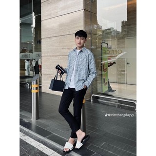 Áo sơ mi nam đì o dập logo full áo siêu đẹp - sơ mi nam nữ đì o cao cấp