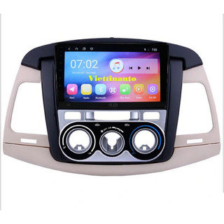 Mặt dưỡng android 9 in xe toyota innova 2006-2012 -điều hòa cơ