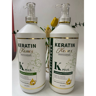Dầu gội xả can keratin K PLUS  phục hồi tóc chống gàu 2000ml hương thơm