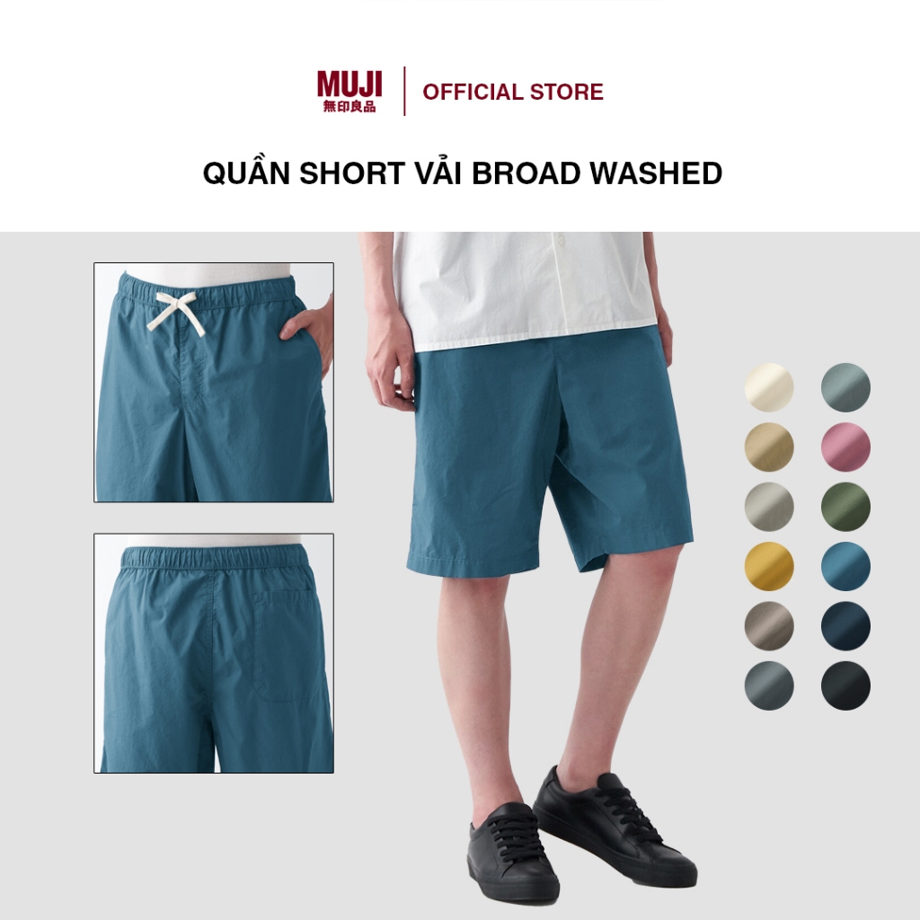 Quần Short Vải Broad Washed MUJI