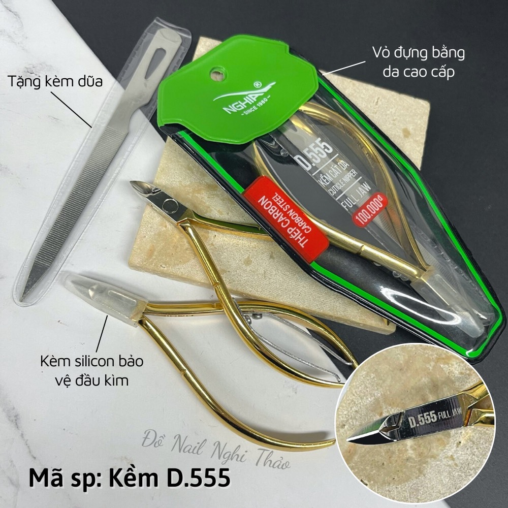 Kềm nhặt da D555, kìm nghĩa nhặt da nail 555KD hàng chính hãng