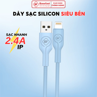 Dây sạc nhanh Basefast chất liệu cao su non chống quá tải nhiệt cho iP 8 xs max 11 12 13 pro max