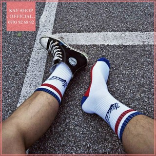 Vớ nam thể thao FRUILL màu Trắng mang giày sneaker giày bata siêu đẹp và chất - Tất nam loại dài VODAIFRUILL