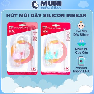 Hút mũi cho bé sơ sinh dây silicon siêu mềm inbear, dụng cụ hút mũi trẻ em bằng miệng