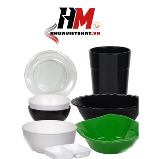 Bát phíp, đĩa chấm phíp chất liệu nhựa