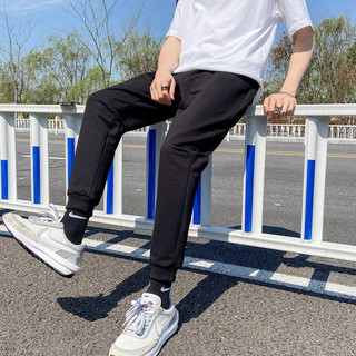 Quần nỉ ống BOM ⚡️ Xả Kho ⚡️ Quan jogger nam nữ thể thao trơn lưng thun đen xám
