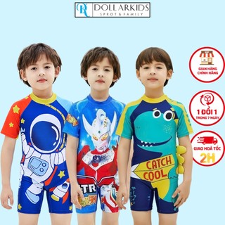 Đồ Bơi Liền Thân Bé Trai in hình siêu nhân cho bé trai tự 10 kg -36kg