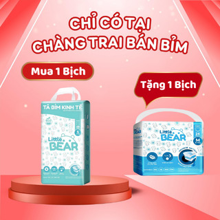  Combo 1 Bịch Tã Bỉm Little Bear Eco tặng 1 Bịch Little Bear size NB54/S48/M44/L40 mỏng, thấm hút 1200ml
