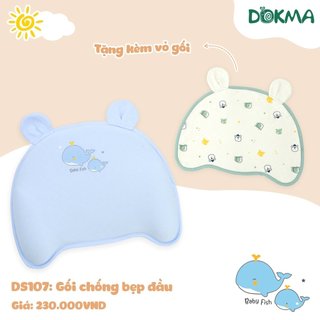 Gối cao su non, gối chống bẹp đầu cho trẻ sơ sinh Dokma