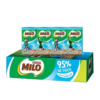 Thùng 48 hộp sữa lúa mạch nestle milo ít đường x 110ml