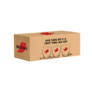 [TẶNG 3 LY THUỶ TINH FUJI] Combo 4 hộp nước cốt cà phê NESCAFÉ - CÀ PHÊ SỮA ĐÁ (4 hộp x 5 gói)