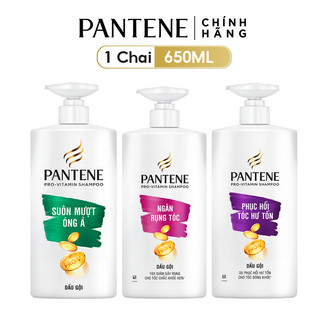 Combo dầu gội pantene prov chai 650ml/chai và dầu xả pantene chai 650ml/chai