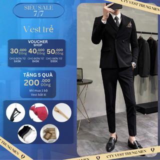 bộ vest trẻ nam 1 khuy phong cách hàn quốc