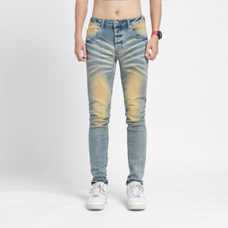 Quần jeans nam AMI trơn phủ vàng mới 4588