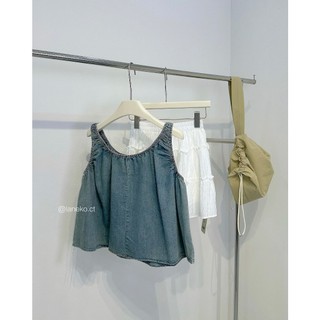 Áo denim chun sát nách Vni 1357 Laneko