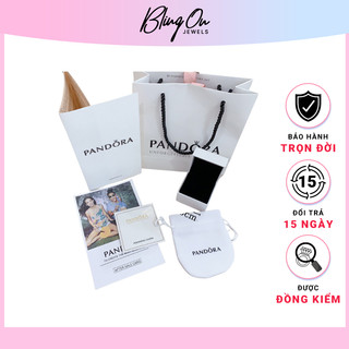 Hộp Đựng Khuyên tai, bông tai Pandora FullSet - Túi Hộp Pandora Chuẩn Hãng
