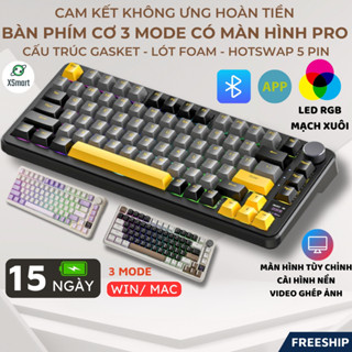 Bàn Phím Cơ Bluetooth Không Dây Cao Cấp Attack Shark X85PRO Có Màn Hình Tùy Chỉnh Qua App LED RGB