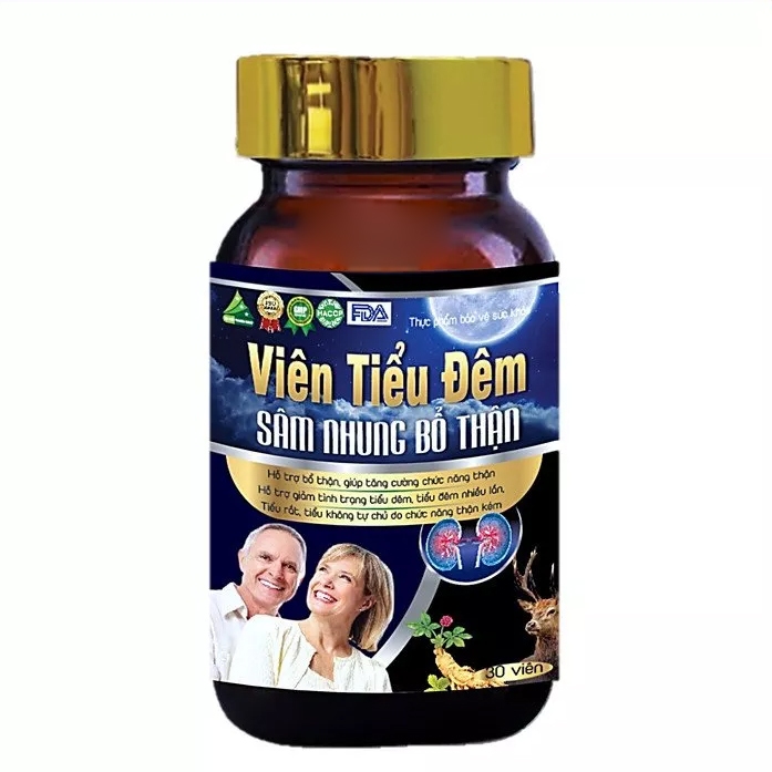 Viên Tiểu Đêm Sâm Nhung Bổ Thận giảm tiểu đêm, tiểu nhiều lần, tiểu không tự chủ - 30 viên