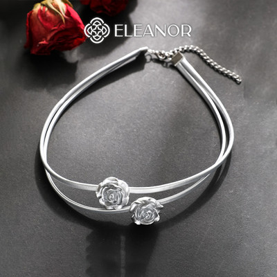 Dây chuyền choker nữ Eleanor Accessories hình hoa hồng phụ kiện trang sức vòng cổ 7819