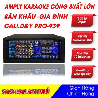 Đánh Bass Lực - Ampli 16 sò Nhật lớn, Amply nghe nhạc, Âm Ly BLUETOOTH Cali.D&Y PRO-939 ( Tặng dây AV kết nối )
