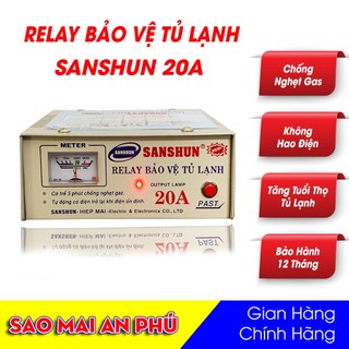 Relay (Ổn áp) bảo vệ tủ lạnh cao cấp SANSHUN 20A ( xám )