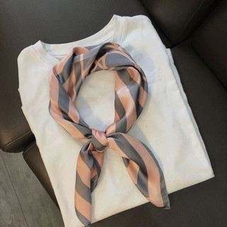 Khăn turban lụa vuông kẻ size 70*70cm Khăn bandana làm áo