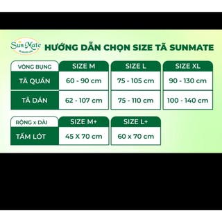 [Chính Hãng] Combo 6 Gói tã dán Sunmate M10 - Date luôn mới