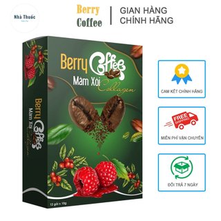 Cà phê giảm cân mâm xôi Berry, cafe giảm cân cấp tốc an toàn, hiệu quả, hộp 20 gói