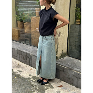 𝐃𝐢𝐥𝐲𝐬 𝐓𝐨𝐩 - Áo Cotton Viền Cổ Nút Xà Cừ ( ảnh chính chủ ) để
