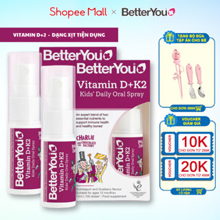 Vitamin D3 K2 dạng xịt Better You hỗ trợ xương, phát triển chiều cao cho trẻ và tăng cường miễn dịch