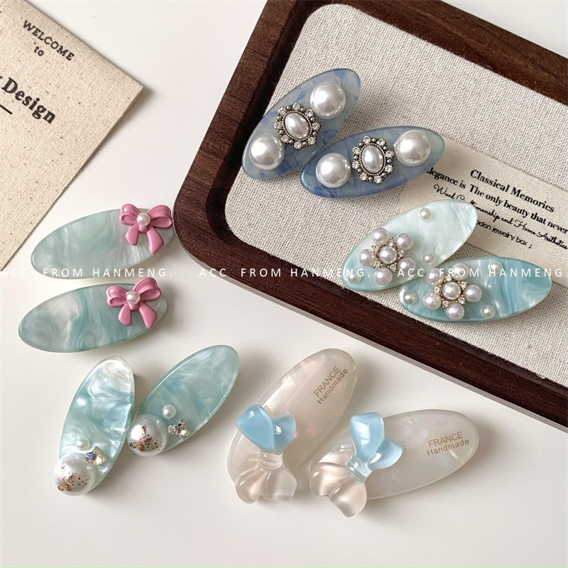 Kẹp Mái Axetat Nạm Đá (1 chiếc)