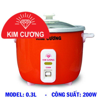  Nồi cơm điện siêu mini KIM CƯƠNG KC-0.3L - 0.3L - Nồi cơm 1 người ăn 