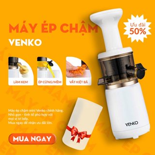 Bảo hành 12 tháng - Máy Ép Chậm Hoa Quả mini venko Ép Cứng Mềm Kiệt Nước Cực Khoẻ Ép Cần Tây Rau Má